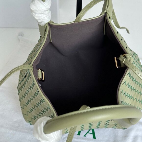 Bottega Veneta Intrecciato Tote Bag + Pouch - Sage Green - Picture 6 of 6